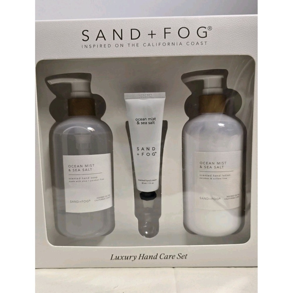 Sand + Fog Ocean Mist + Sea‎ Salt Hand Care Gift Set • Lotion Soap Cream • New